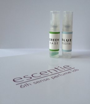 sample set escentie perfumes. Connection theme